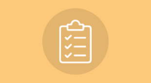 An icon showing a checklist.