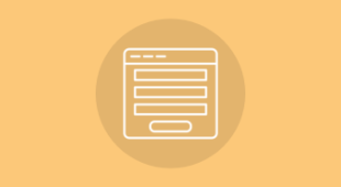 An icon showing a form