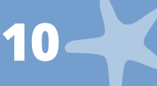 A starfish and the number 10.