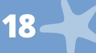 Starfish and number 18