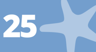 Starfish and number 25