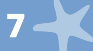 A starfish and the number 7.