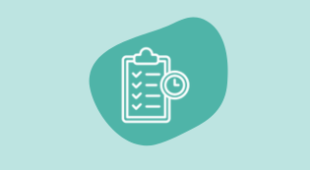 A checklist with a watch.