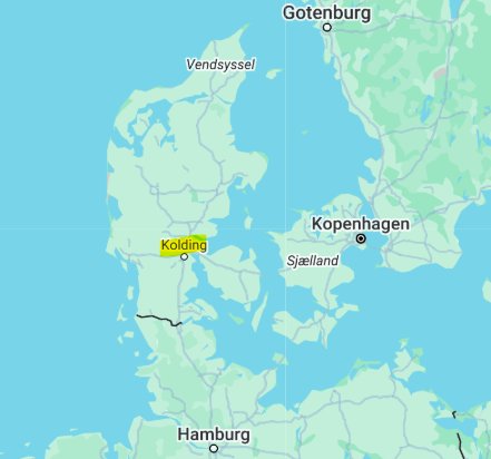 Map Denmark Kolding