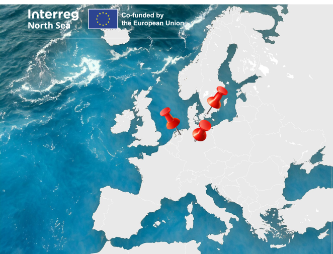 Map partnership regions Interreg Ehrin