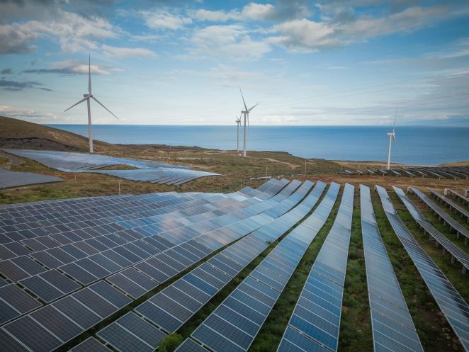 Solar panels and turbines