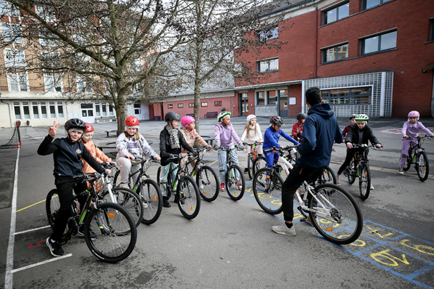 Picture of kids cycling