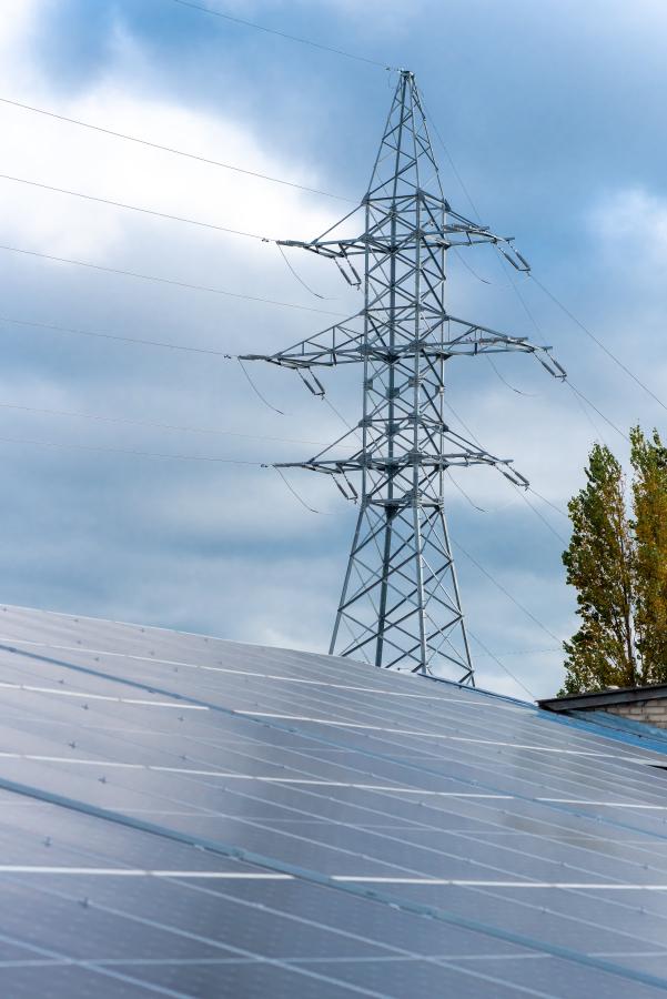 Solar panel and a pylon