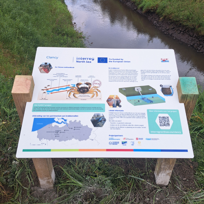 Info panel at the Bollaak in Flanders