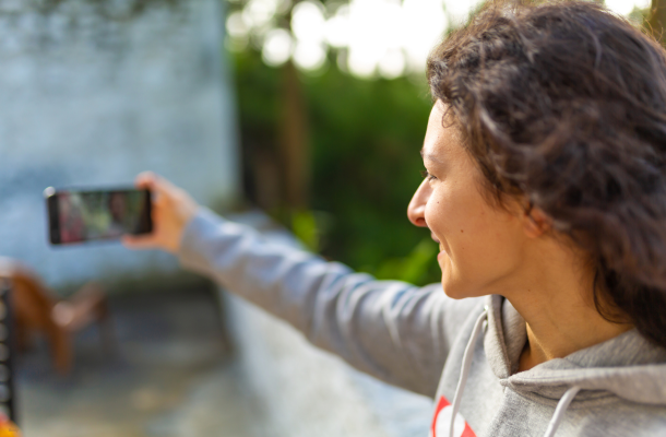 Women taking a selfie 