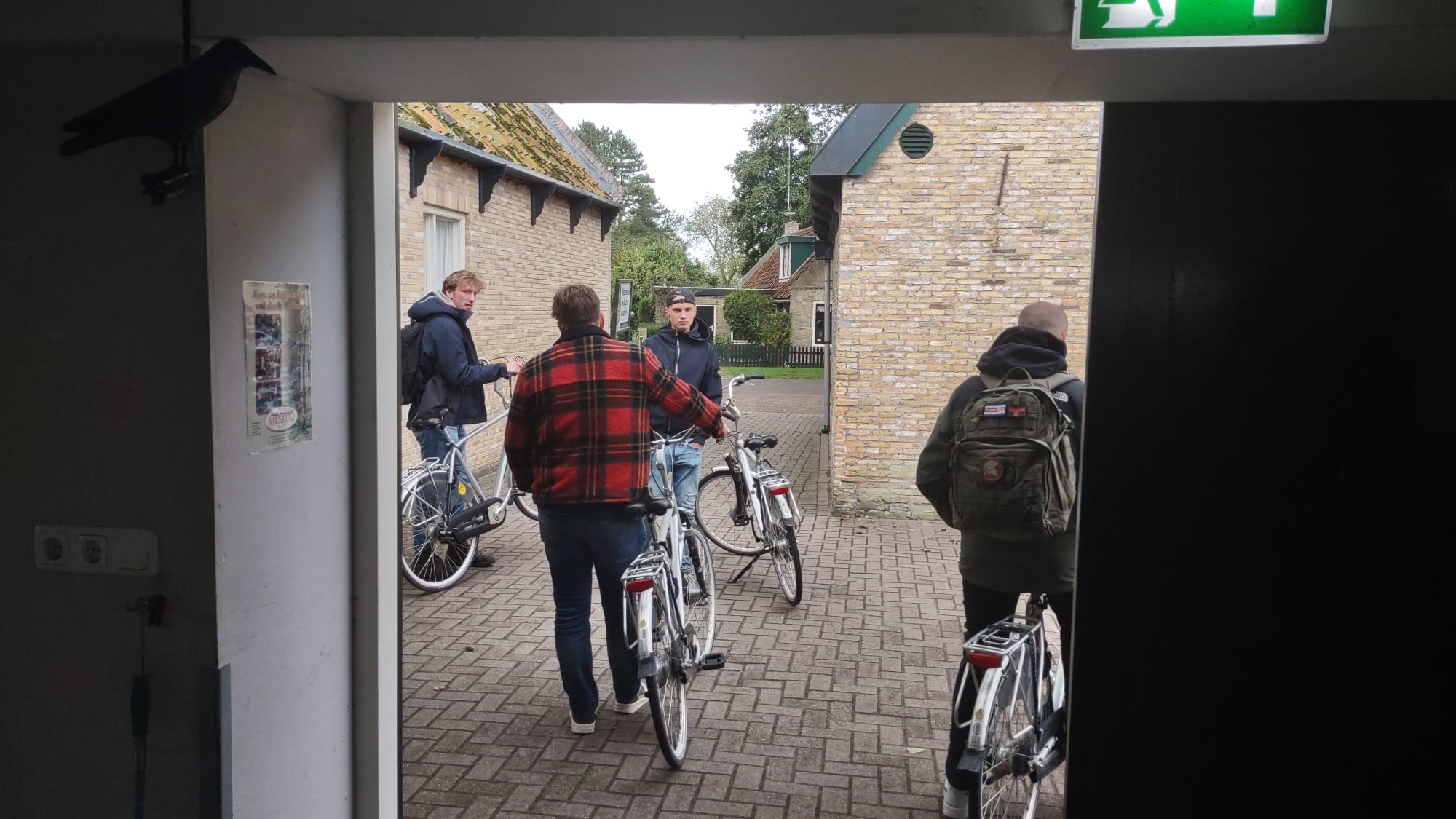 students with bikes