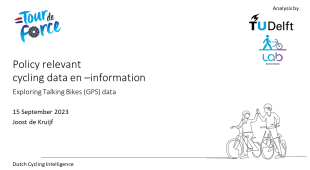 Dutch Cycling Intelligence, Floating Bike Data Presentation 