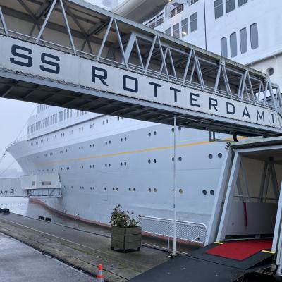 Arriving at the venue: SS Rotterdam