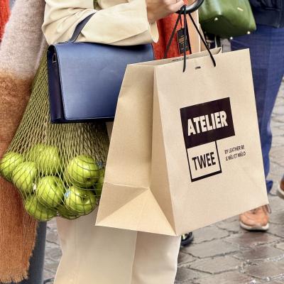 Bag and green apples