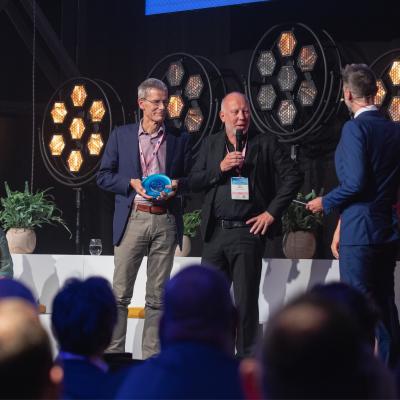 Ronald and Wim receiving the Regiostars Award in the category Connected Europe..jpg
