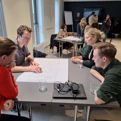 Danish partners in discussion during the masterclasses