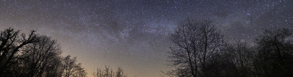 Night sky above city