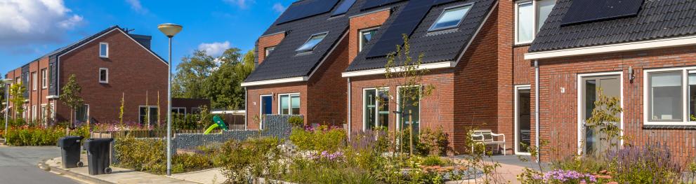 Houses with solar panels